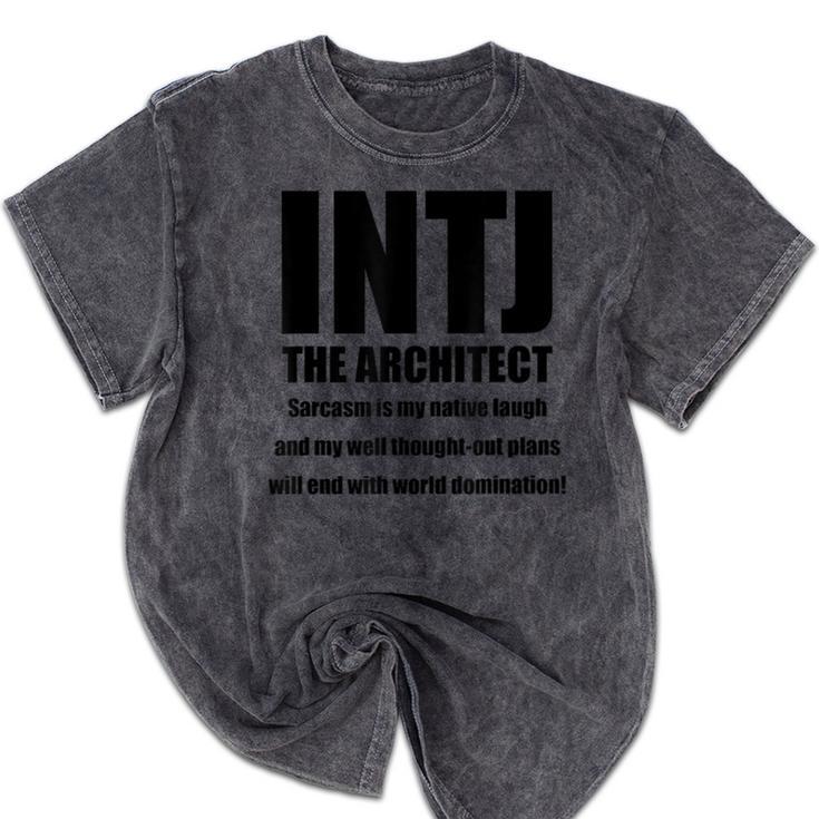 INTJ Architect Personality Introvert Sarcastic Mineral Wash Tshirts