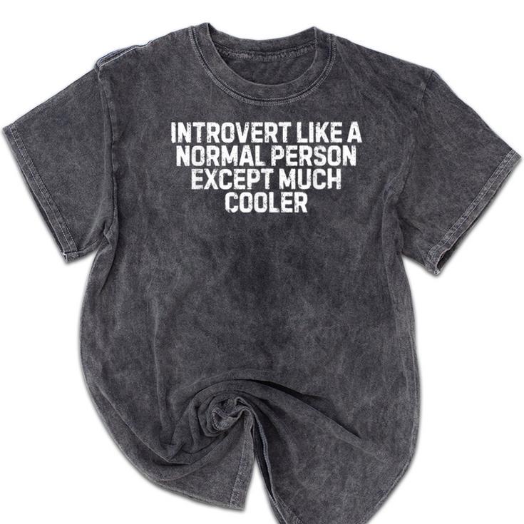Introvert Like a Normal Person Except Much Cooler Mineral Wash Tshirts