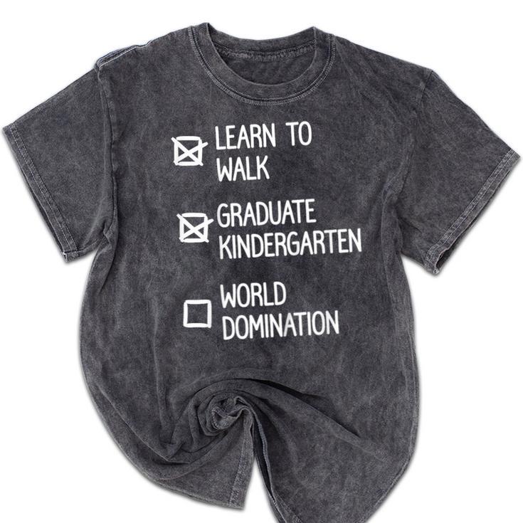 Kids Kindergarten Graduation Idea For Boys Mineral Wash Tshirts