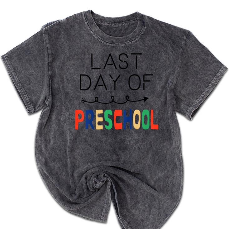 Kids Last Day Of Preschool Graduation Mineral Wash Tshirts