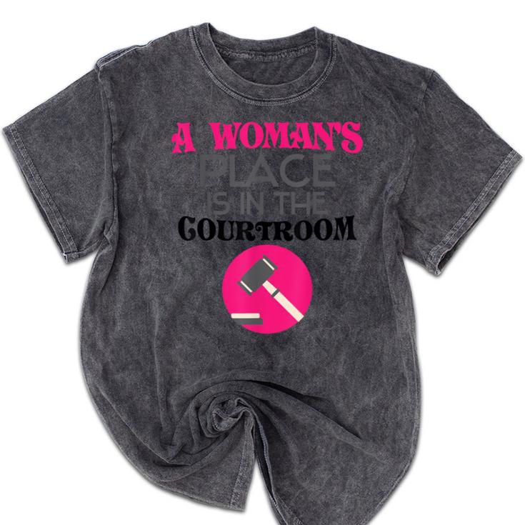 Lawyer Attorney Law School Graduation Female Women Mineral Wash Tshirts