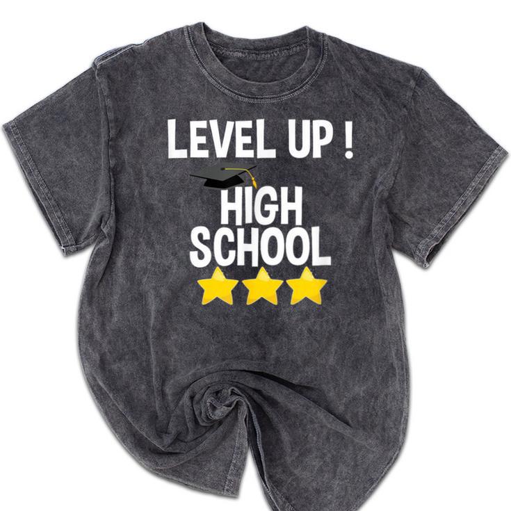 Level Up High School 8th Grade Graduation  T-Shirt Mineral Wash Tshirts
