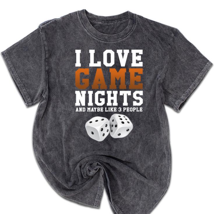 I Love Game Nights Host And Maybe 3 People Introvert Mineral Wash Tshirts