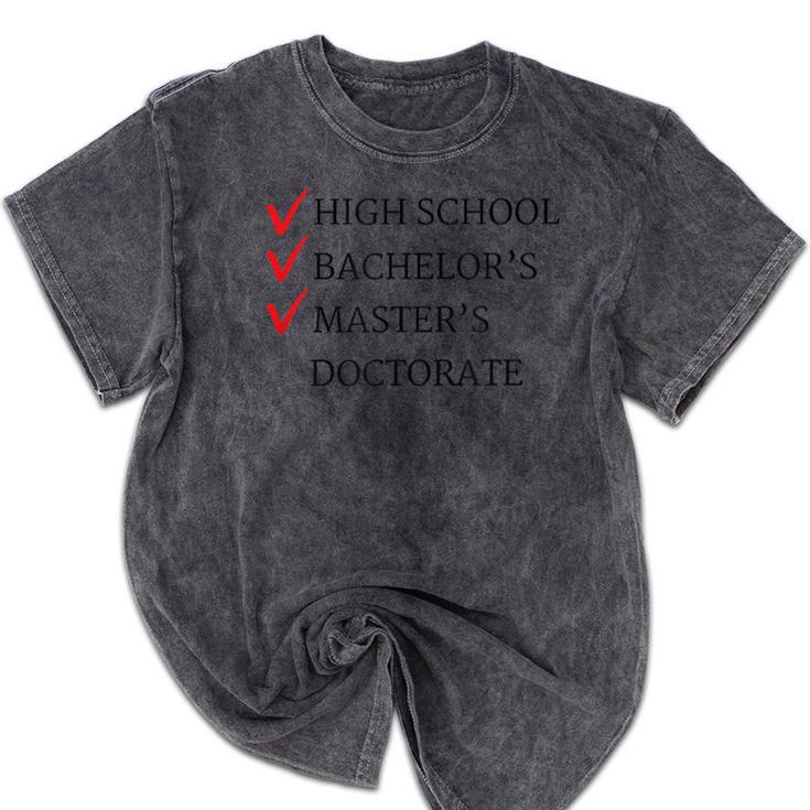 Master's Degree Graduation Graduate Mineral Wash Tshirts