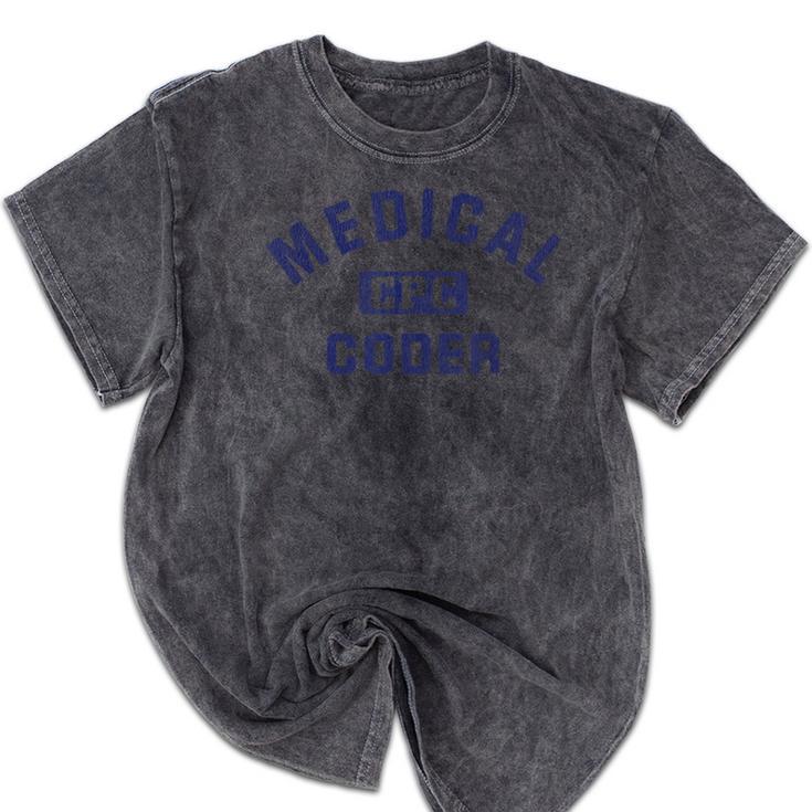 Medical Coder CPC Medical Coding Graduation Mineral Wash Tshirts