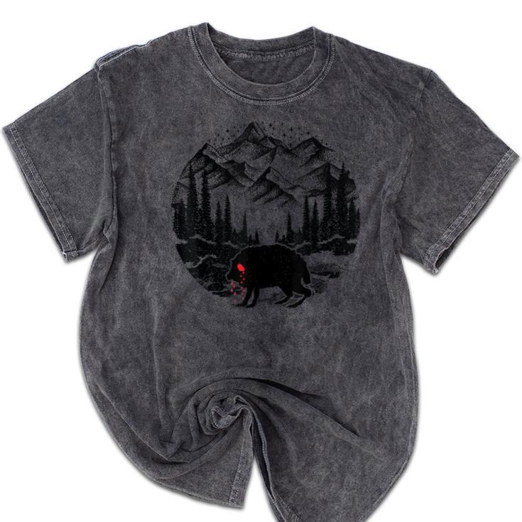 Monster Squonk In Forest Folklore Cryptid Introvert Mineral Wash Tshirts