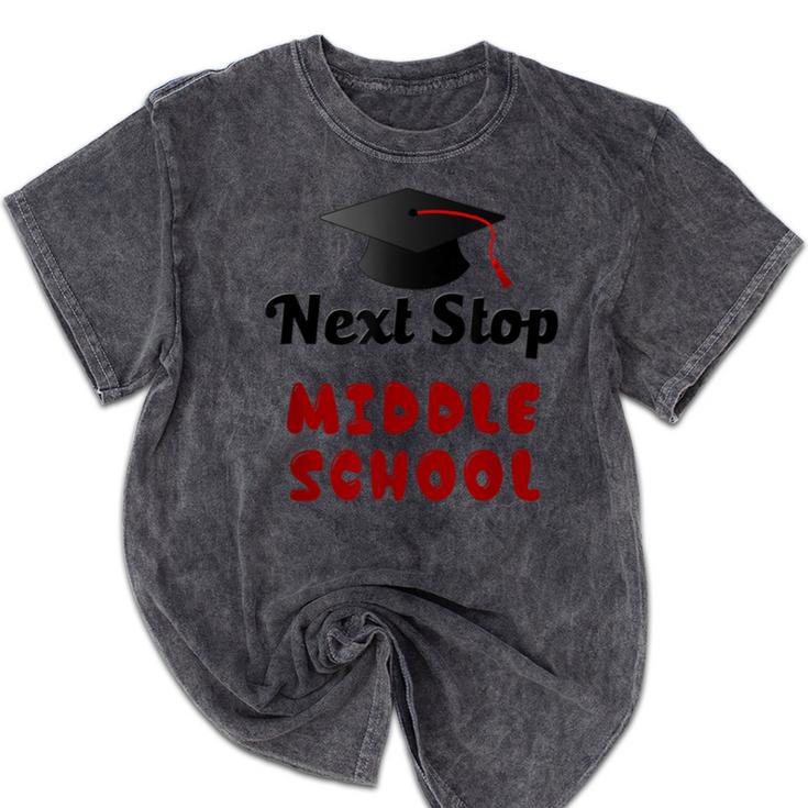 Next Stop Middle School Graduation Mineral Wash Tshirts
