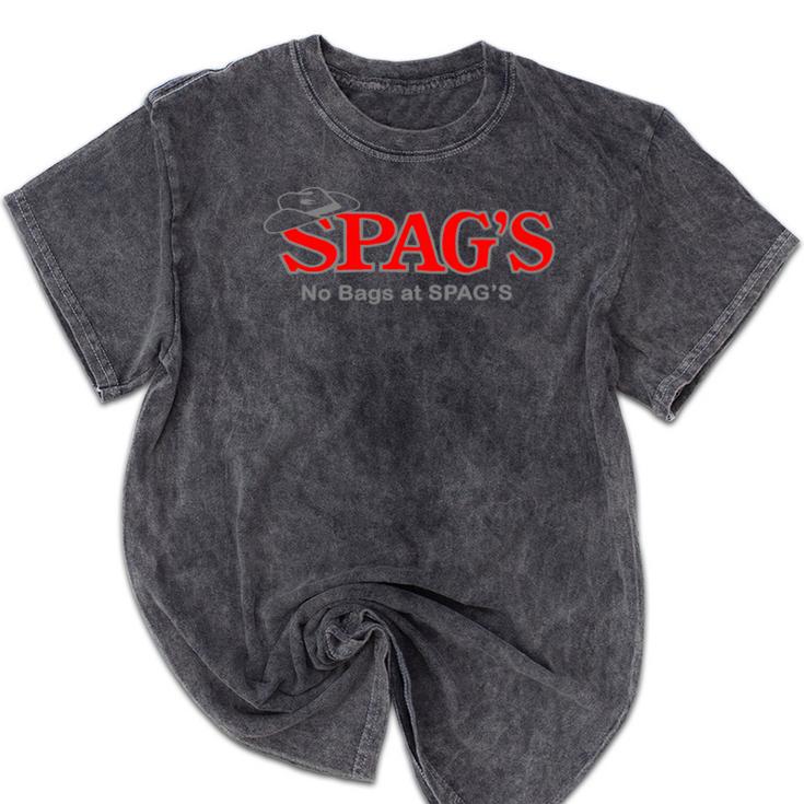 No Bags At SPAG'S Shrewsbury Defunct Store Nostalgia Vintage Premium Tri-Blend Mineral Wash Tshirts