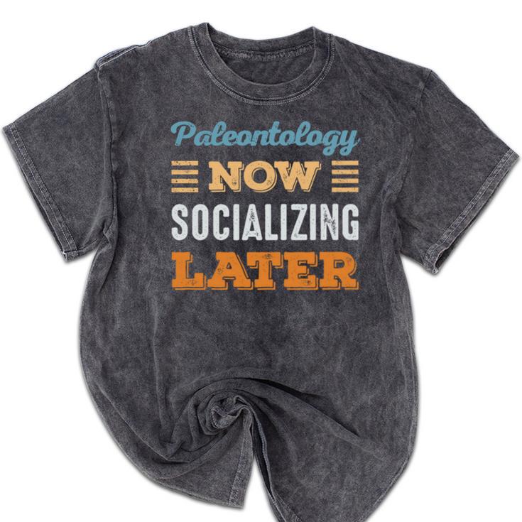 Paleontology Now Minimal Socializing Introvert Vintage Mineral Wash Tshirts
