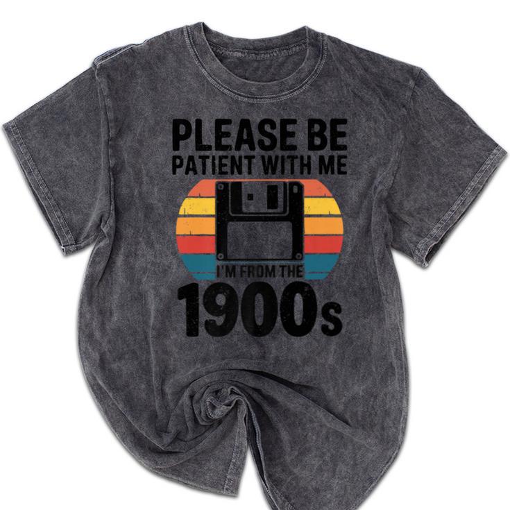 Please Be Patient With Me I'm From The 1900s Floppy Disk Premium Mineral Wash Tshirts
