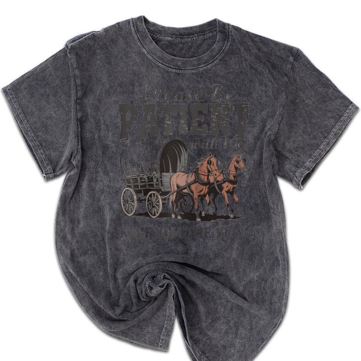 Please Be Patient With Me I'm From The 1900s Vintage Raglan Baseball Tee Mineral Wash Tshirts