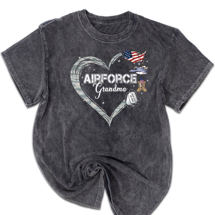 Proud Air Force Grandma Air Force Graduation Grandma USAF Mineral Wash Tshirts