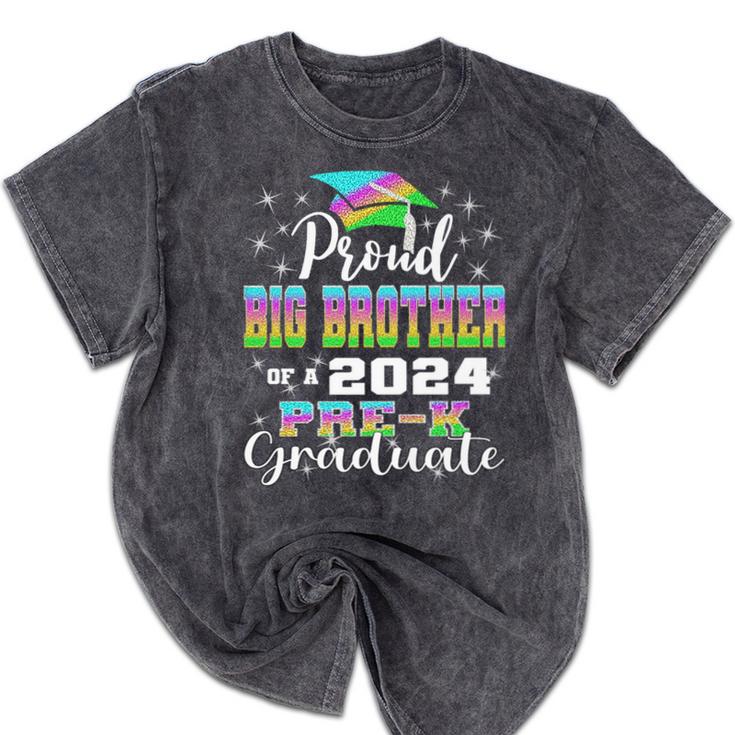 Proud Big Brother Of PreK School Graduate 2024 Graduation Premium Mineral Wash Tshirts