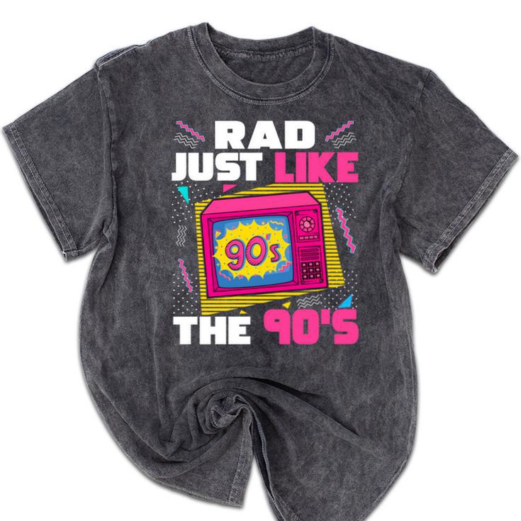 Rad Just Like The 90s 90s Aesthetic Nostalgia 1990s Retro Mineral Wash Tshirts