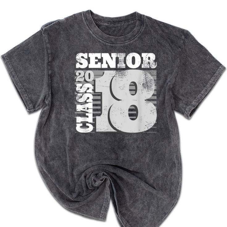 Senior Class Of 2018 T Shirt High School Graduation Mineral Wash Tshirts