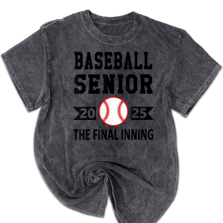 Senior Class Of 2025 Baseball Senior Night Graduation Party Mineral Wash Tshirts