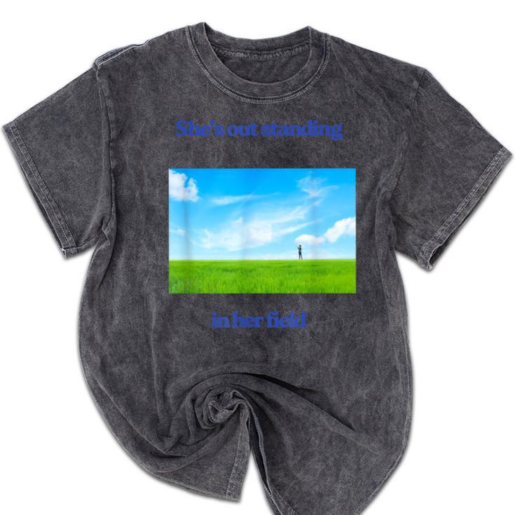 Out Standing In Her Field Graduation Tee Mineral Wash Tshirts