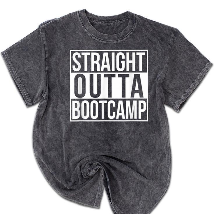 Straight Outta Bootcamp Shirt Bootcamp Graduation Shirt Mineral Wash Tshirts