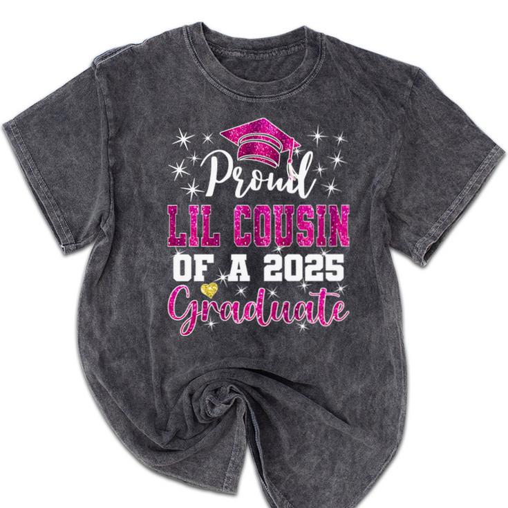 Super Proud Little Cousin Of 2025 Graduate Graduation Family Premium Tri-Blend Mineral Wash Tshirts