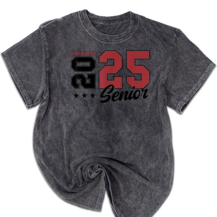 Swimming Senior Night Swimming Senior 2025 Graduation 59 Mineral Wash Tshirts