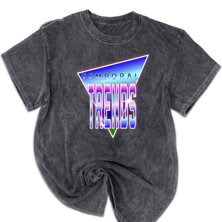Temporal Trends Vaporwave Style Retro Nostalgia Look Premium Tri-Blend Mineral Wash Tshirts