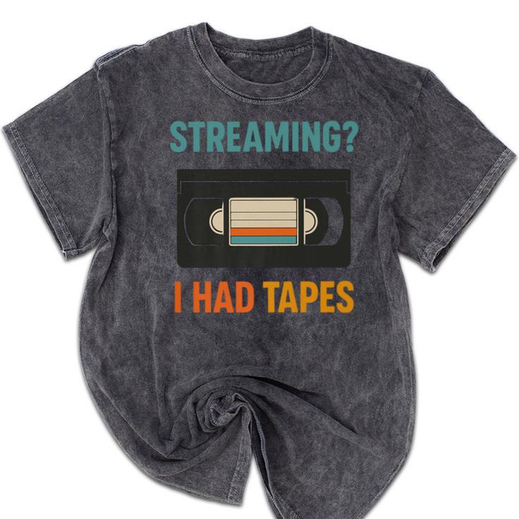VHS Cassette Tape Retro 80s 90s Nostalgia Premium Mineral Wash Tshirts