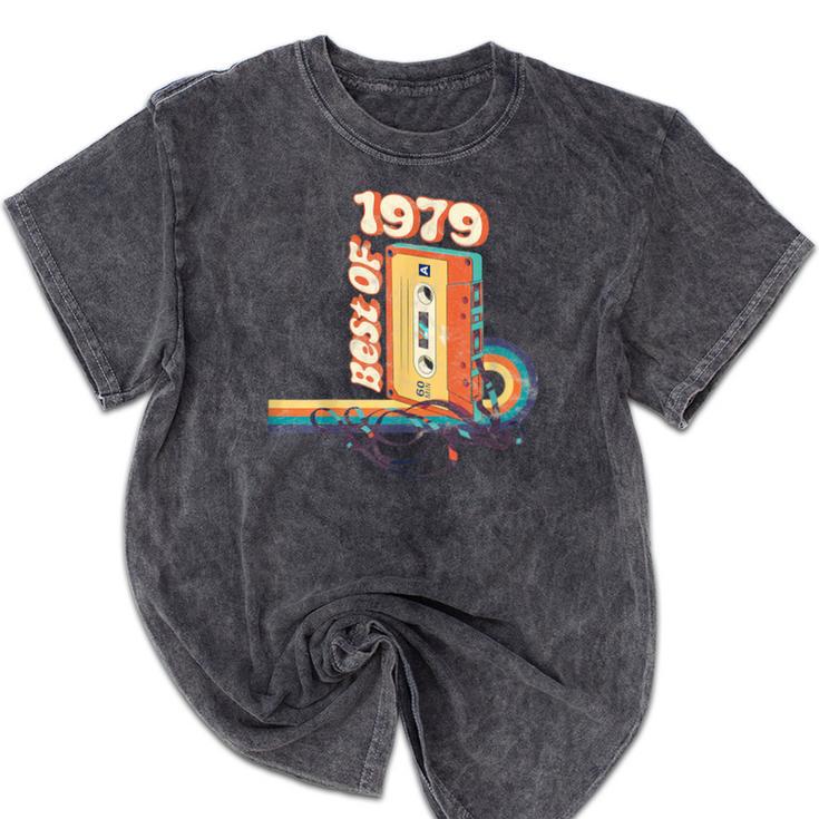 Vintage Best Of 1979 41st Birthday Graduation Cassette Tape Mineral Wash Tshirts