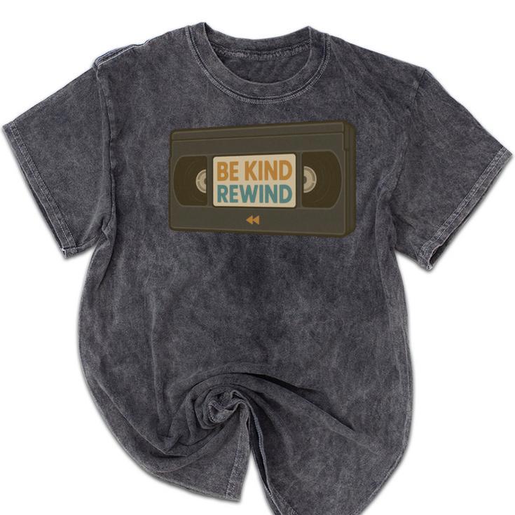 Vintage VHS Tape Humor Retro Nostalgia Graphic Mineral Wash Tshirts