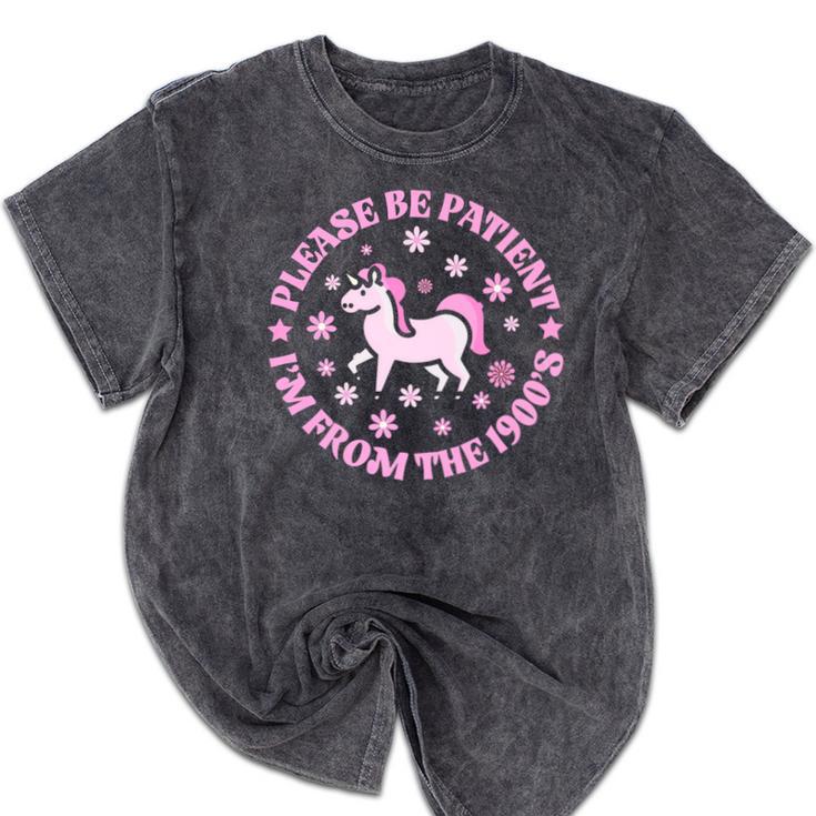 Women Please Be Patient I'm From The 1900s Premium Mineral Wash Tshirts