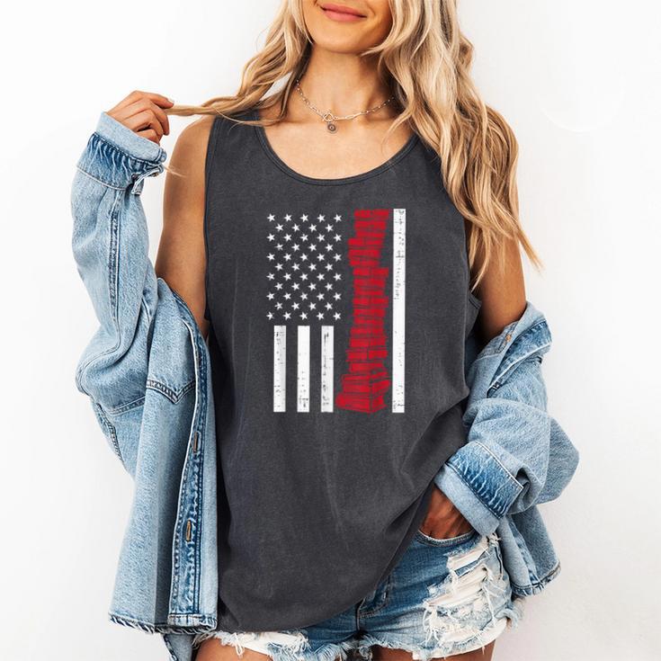 America Flag Read Book Reading Librarian Men Women Kids Comfort Colors Tank Top