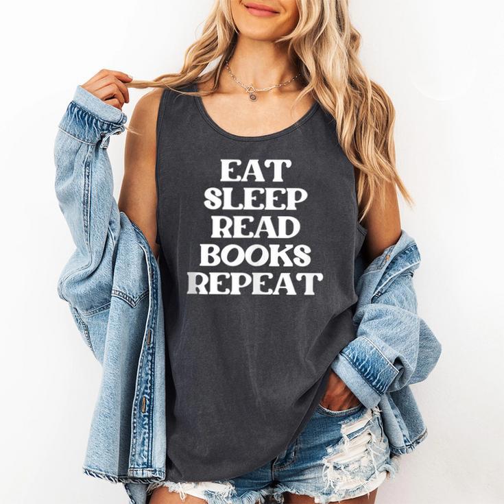 Book Lover Book Eat Sleep Read Books Repeat Comfort Colors Tank Top