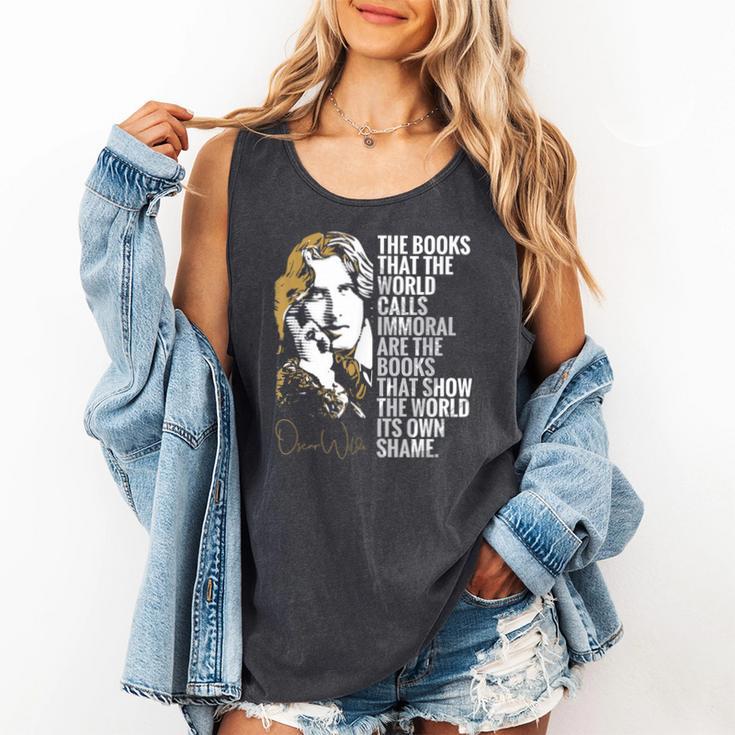 Books Called Immoral World's Shame Dorian Gray Oscar Wilde Comfort Colors Tank Top
