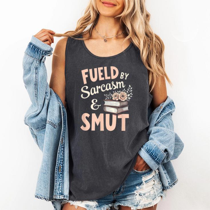 Bookworm Fueled By Sarcasm And Smut Book Reading Comfort Colors Tank Top