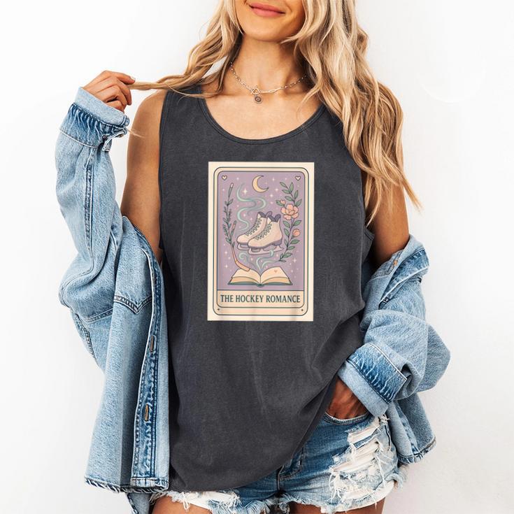 Hockey Romance Tarot Card Books Reader Cozy Reading Comfort Colors Tank Top