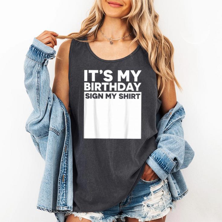 It's My Birthday Sign Boy Men Decoration Guestbook Comfort Colors Tank Top