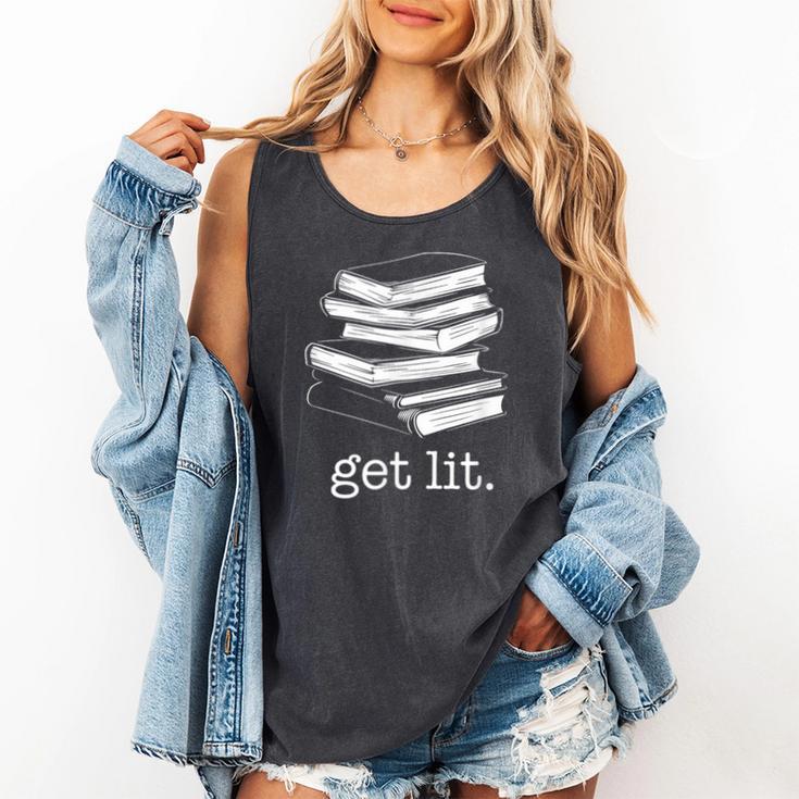 Let's Get Lit Books Comfort Colors Tank Top