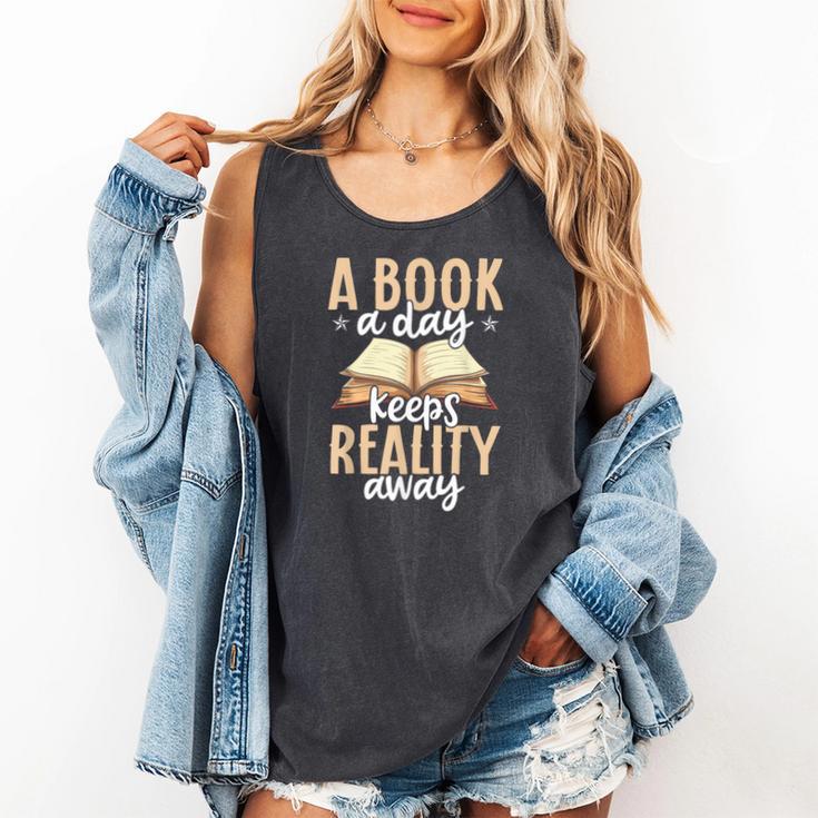 Librarian A Book A Day For Book Lover Reading Library Comfort Colors Tank Top