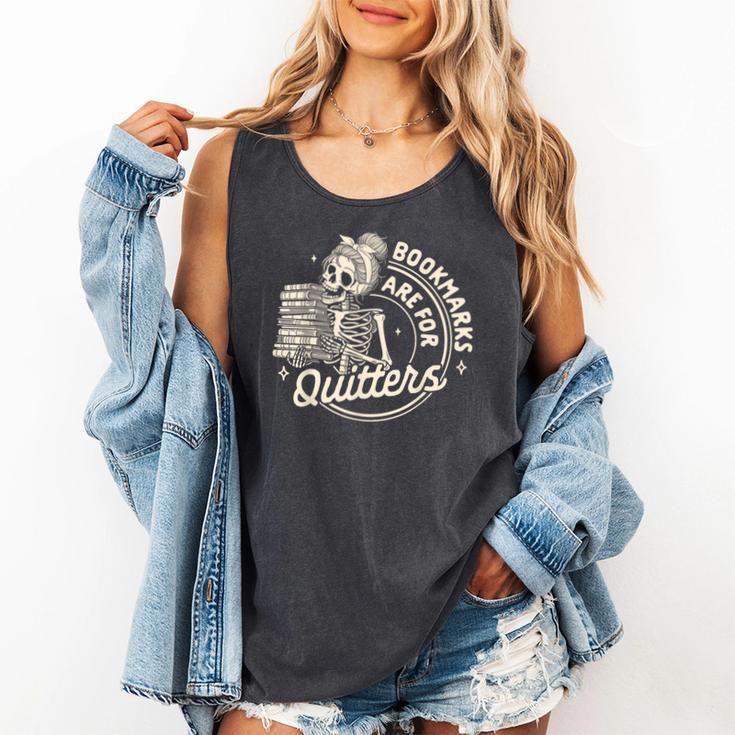 Reading Book Bookish Book Club Bookmarks Are For Quitters Comfort Colors Tank Top