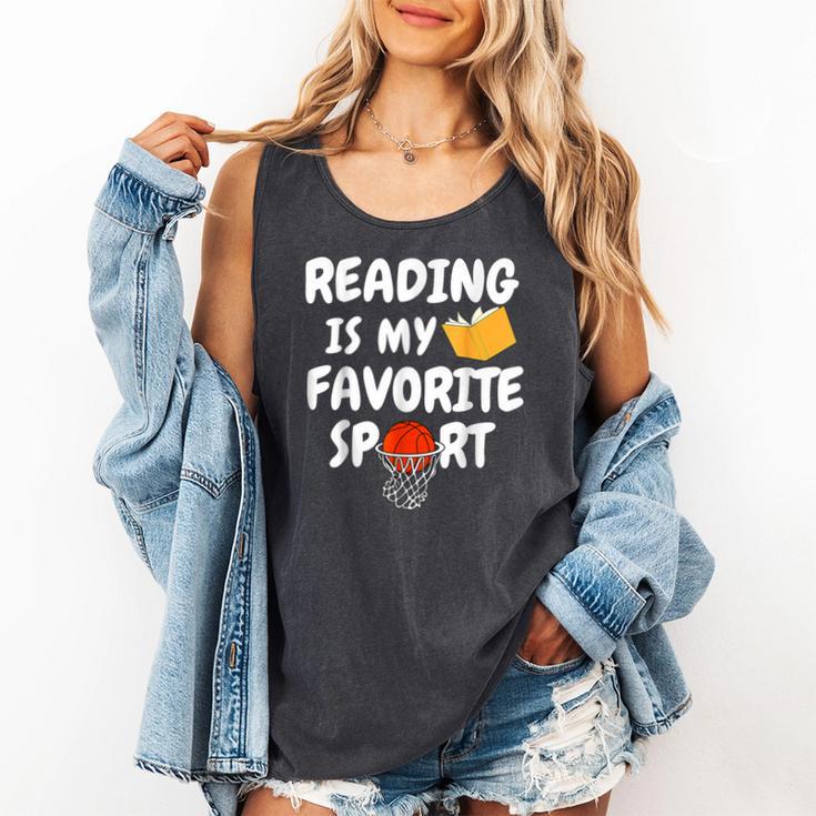 Reading Is My Tee Favorite Sport Basketball World Book Day Comfort Colors Tank Top