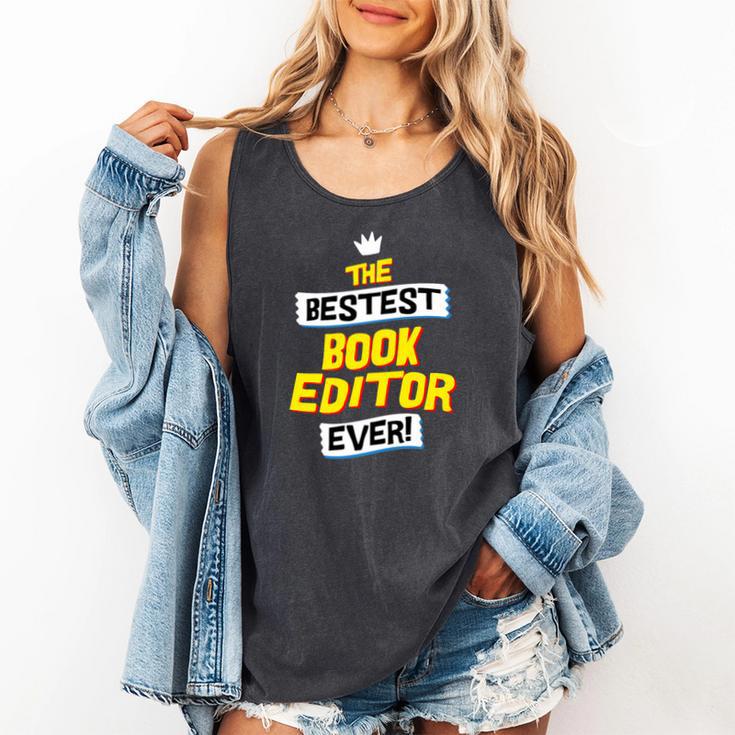 Best Book Editor Job Occupation Premium Tri-Blend Comfort Colors Tank Top