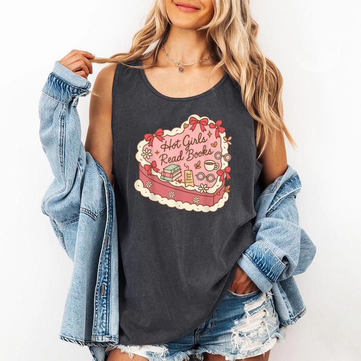 Book Lover Hot Girls Read Books Tee Comfort Colors Tank Top