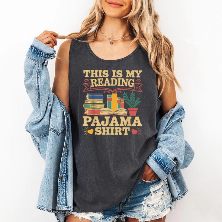 Book And Pajama This Is My Reading Pajama Bedtime Reading Comfort Colors Tank Top
