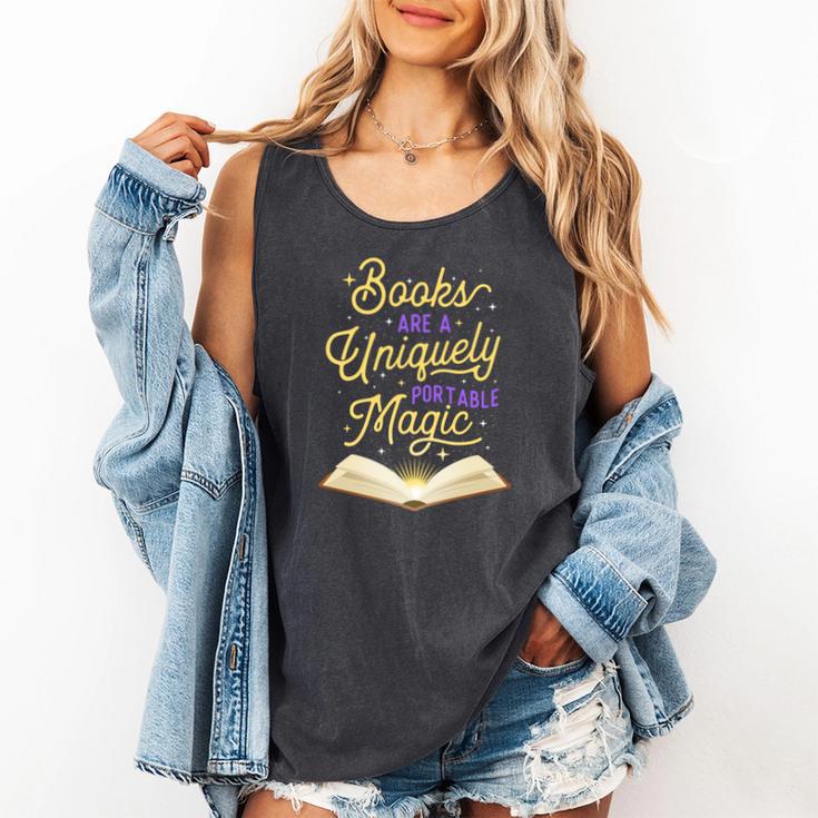 Books Are A Uniquely Portable Magic Reading Bookworm Comfort Colors Tank Top Books Are A Uniquely Portable Magic Reading Bookworm Comfort Colors Tank Top