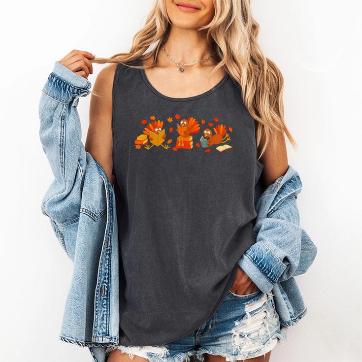 Cute Turkey Reading Book Librarian Bookworm Thanksgiving Men Comfort Colors Tank Top Cute Turkey Reading Book Librarian Bookworm Thanksgiving Men Comfort Colors Tank Top