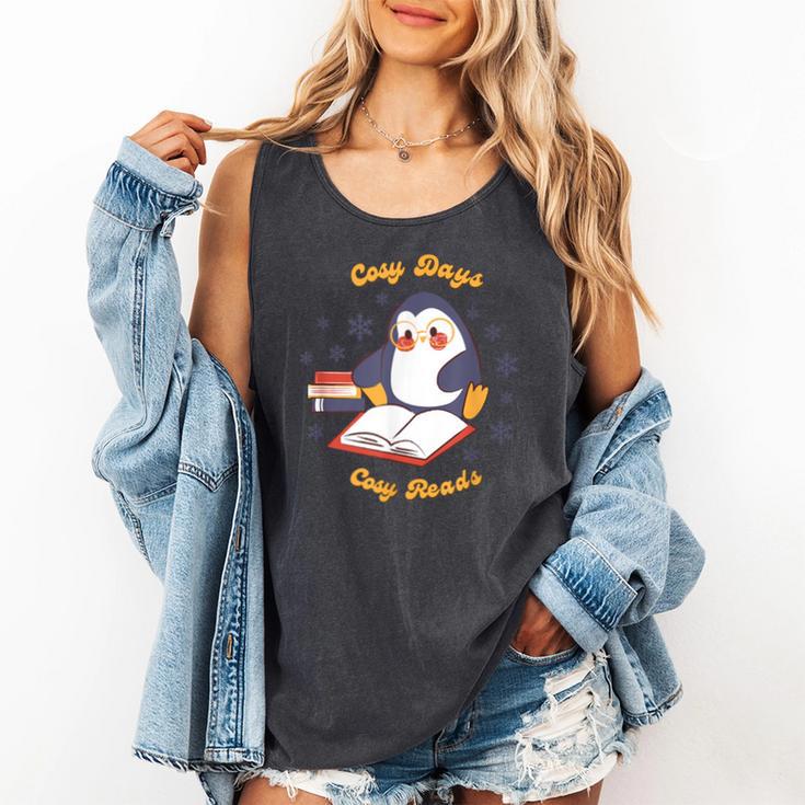 Cute Xmas Book Lover Penguin Reading Cosy Days Cosy Reads Comfort Colors Tank Top Cute Xmas Book Lover Penguin Reading Cosy Days Cosy Reads Comfort Colors Tank Top