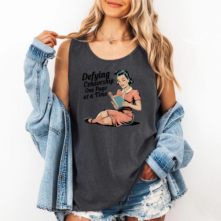 Defying Censorship One Page At a Time Read Banned Books Comfort Colors Tank Top