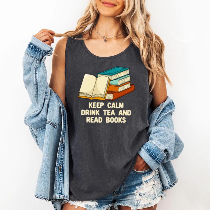Drink Tea And Read Books Reading Bookworm Literature Comfort Colors Tank Top