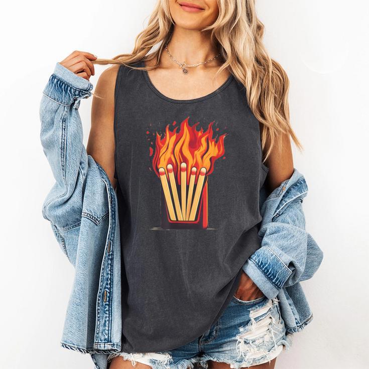 Flames And Lighter Costume For Matchbook Lovers Comfort Colors Tank Top Flames And Lighter Costume For Matchbook Lovers Comfort Colors Tank Top