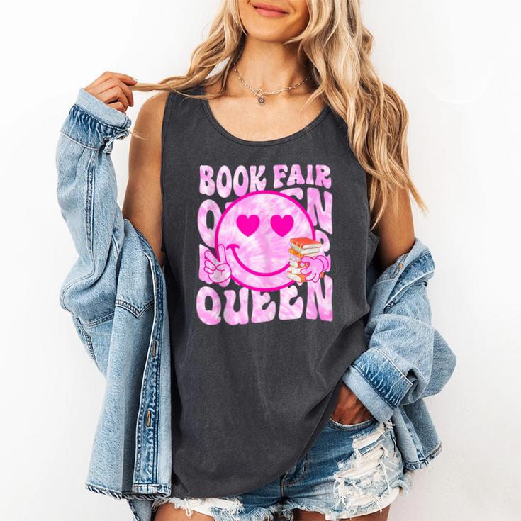 Library Book Fair Queen Vibe Groovy Tie Dye School Reading Comfort Colors Tank Top Library Book Fair Queen Vibe Groovy Tie Dye School Reading Comfort Colors Tank Top