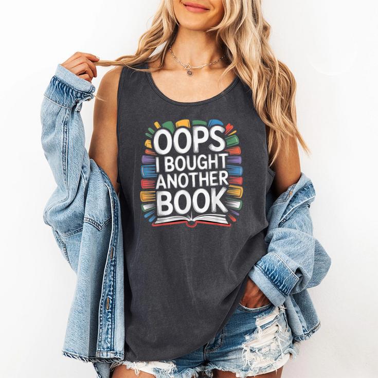 Oops I Bought Another Book Library Reader Bibliophile Comfort Colors Tank Top